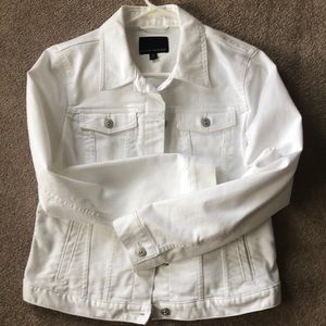 Banana Republic White Denim Trucker Jacket